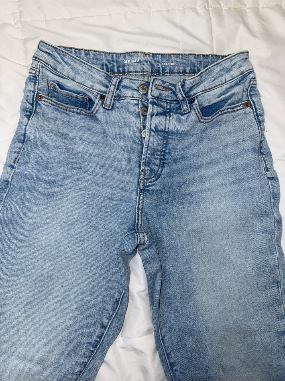 Old Navy Light Wash Slim Straight Jeans